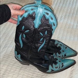 Coral Cowboy Boots Vintage